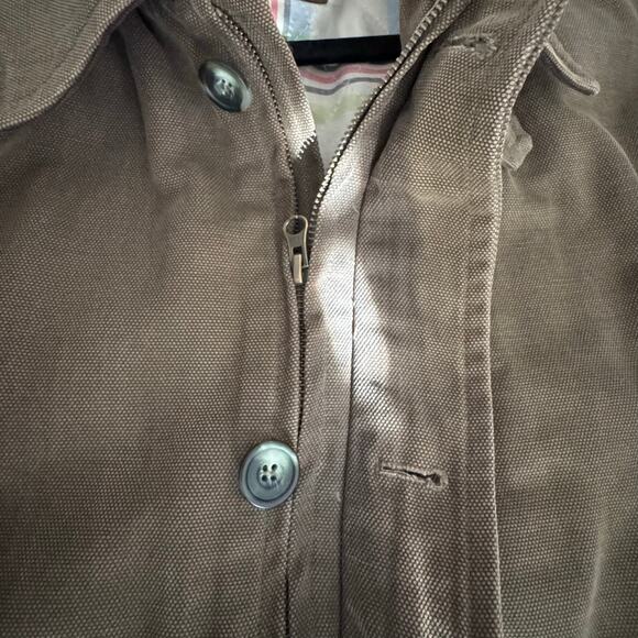 Magee Overcoat Brown Mens 46 Canvas 100% Cotton Lined Ireland - Picture 6 of 11